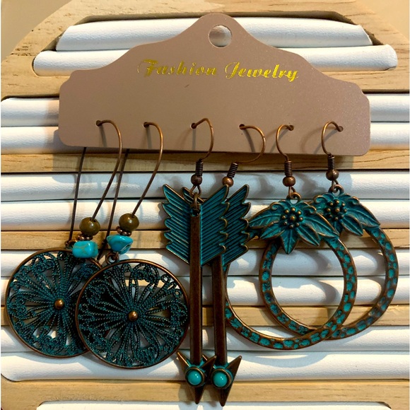3 pair boho earrings - Picture 1 of 1